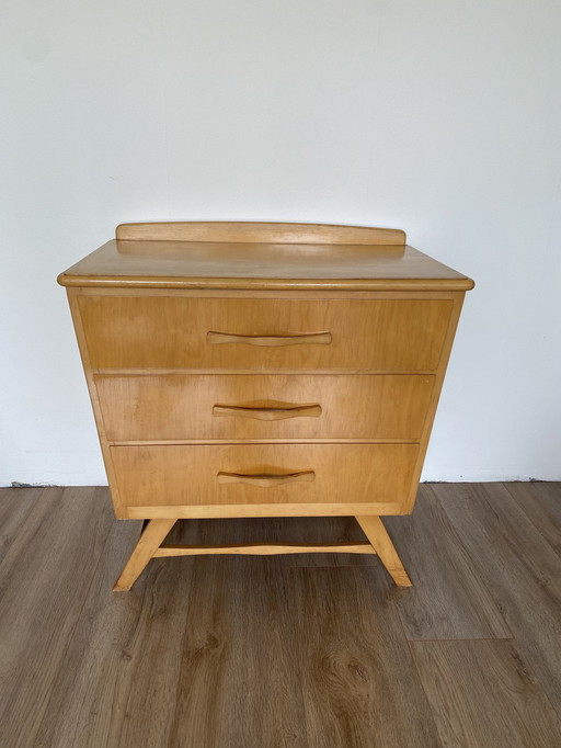 Birch Chest of Drawers Dresser 50'S