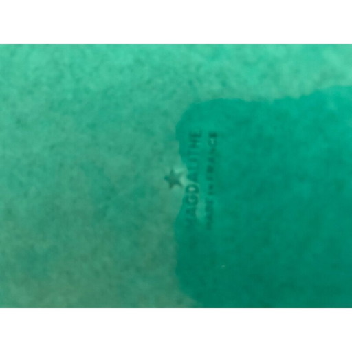 Scatola vintage in ceramica verde e oro di Magdalithe, 1950