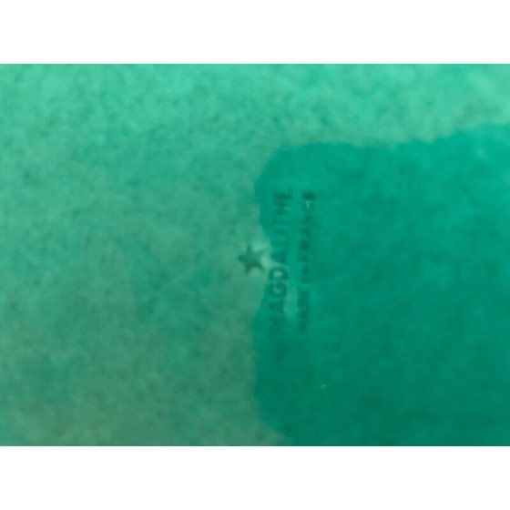 Image 1 of Vintage green and gold ceramic box by Magdalithe, 1950