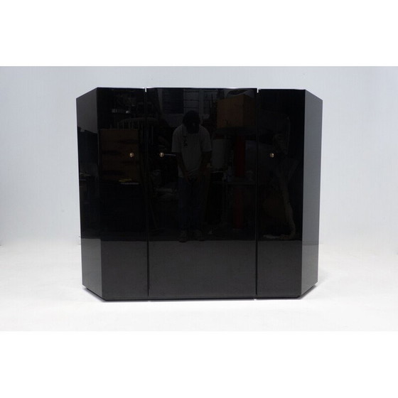 Image 1 of Vintage cabinet in black lacquer by Kazuhide Takahama for Cassina