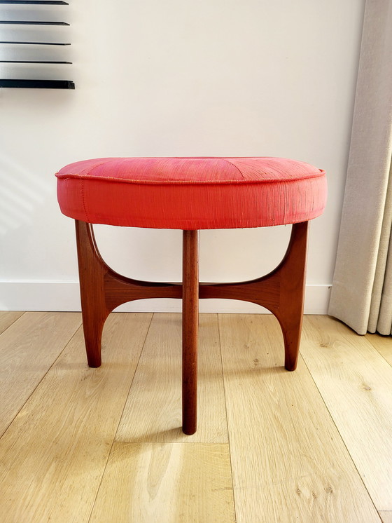 Image 1 of G - tabouret plan "fresco" style Mid Century, Angleterre