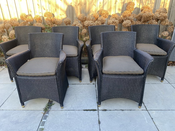 Image 1 of 6X Lloyd Loom Vincent Sheppard Chairs