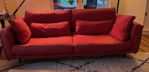 Red Linen 4-Sits Linteloo Sofa