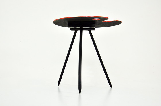 Image 1 of Table d'appoint Exposition 1958 par Lucien De Roeck pour Bois Manu