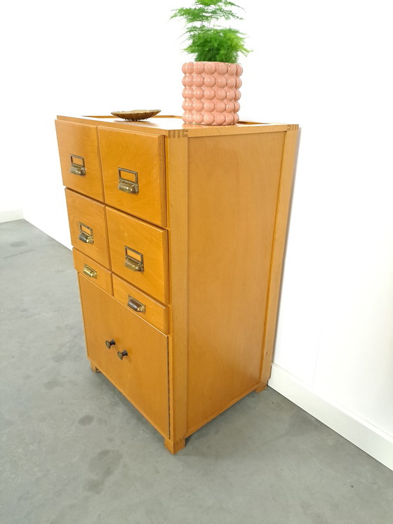 Image 1 of Old Wooden Chest of Drawers With Doors