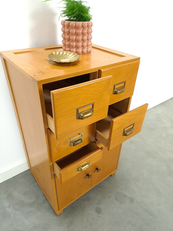 Image 1 of Old Wooden Chest of Drawers With Doors