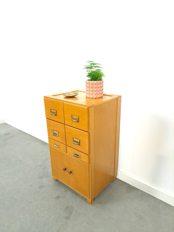 Image 1 of Old Wooden Chest of Drawers With Doors