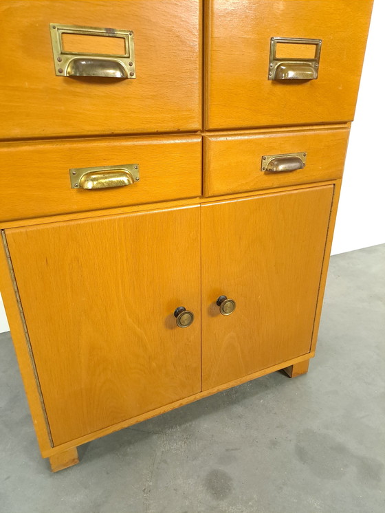 Image 1 of Old Wooden Chest of Drawers With Doors