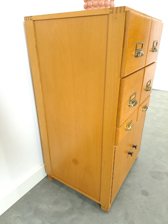 Image 1 of Old Wooden Chest of Drawers With Doors