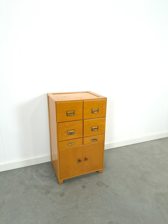 Image 1 of Old Wooden Chest of Drawers With Doors