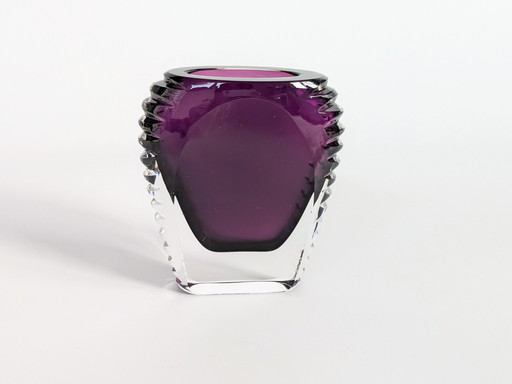 Crystal Vase Amethyst | Beyer & Co Germany | 1970'S