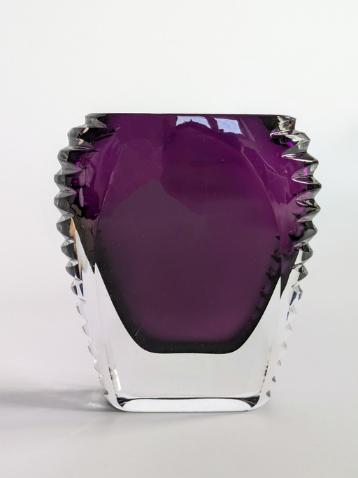 Crystal Vase Amethyst | Beyer & Co Germany | 1970'S