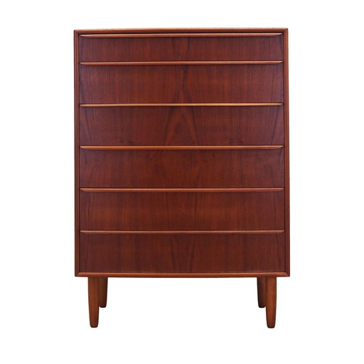 Teak Chest Of Drawers, Danish Design, 1970S, Production: Denmark