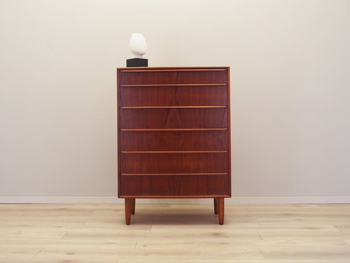 Teak Chest Of Drawers, Danish Design, 1970S, Production: Denmark