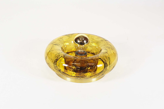 Image 1 of Vintage Glass 'Donut' Wall Lamp By Doria Leuchten