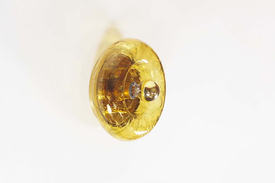 Image 1 of Vintage Glass 'Donut' Wall Lamp By Doria Leuchten