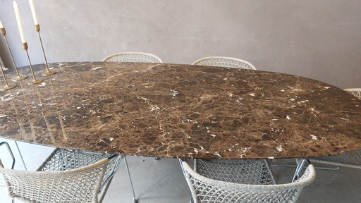 Fly table Flexform brown marble (Emperador)