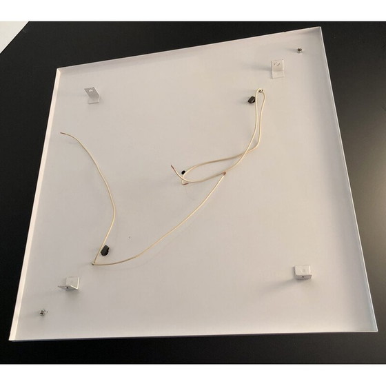 Image 1 of Vintage Saori wall lamp in white lacquered metal by Kazuhide Takahama, Italy 1970