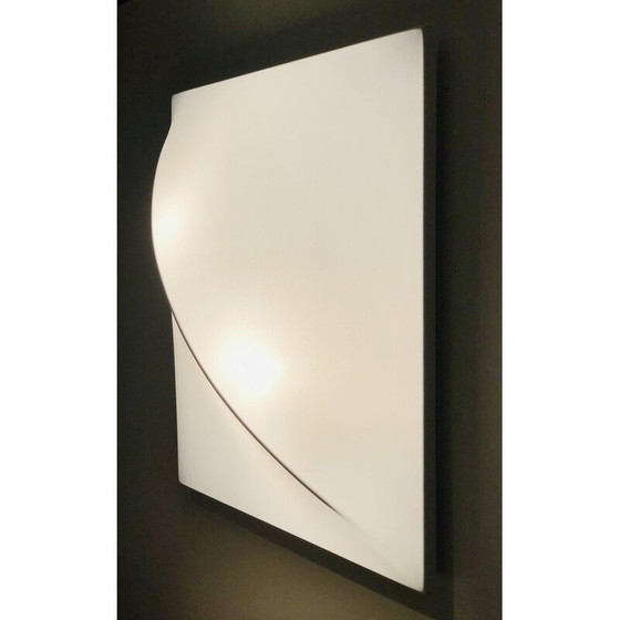 Image 1 of Vintage Saori wall lamp in white lacquered metal by Kazuhide Takahama, Italy 1970