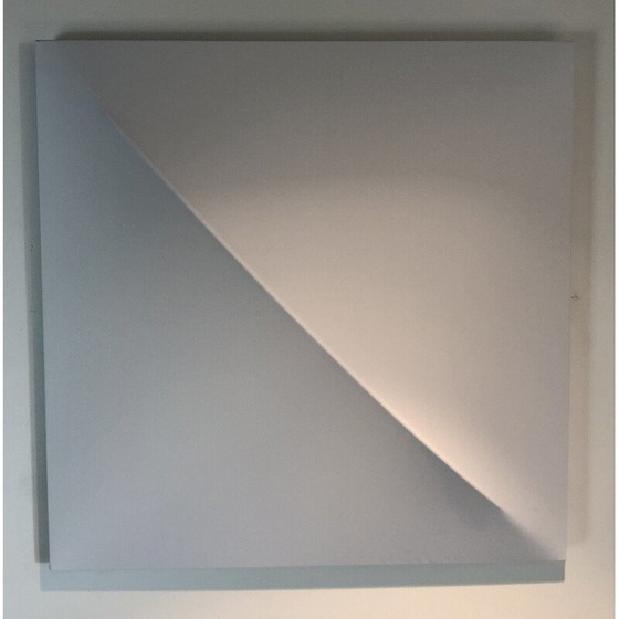 Image 1 of Vintage Saori wall lamp in white lacquered metal by Kazuhide Takahama, Italy 1970