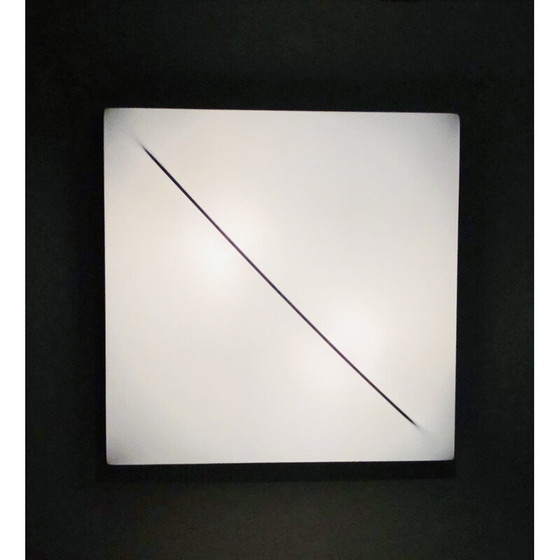 Image 1 of Vintage Saori wall lamp in white lacquered metal by Kazuhide Takahama, Italy 1970