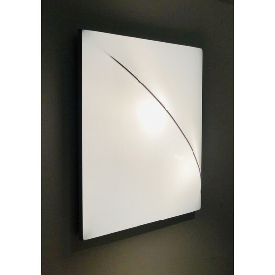 Image 1 of Vintage Saori wall lamp in white lacquered metal by Kazuhide Takahama, Italy 1970