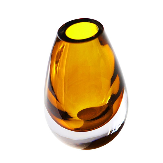 Image 1 of Cloudnola Drop Vase Amber Yellow