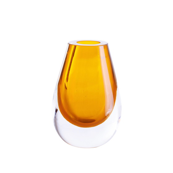 Image 1 of Cloudnola Drop Vase Amber Yellow