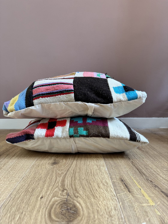 Image 1 of 2x Berber Decorative Pillows Handmade