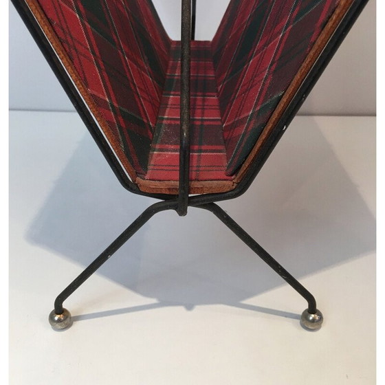 Image 1 of Portariviste vintage in metallo laccato nero, Francia 1950