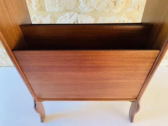 Image 1 of Vintage Side Table With Magazine Rack, 1960’s