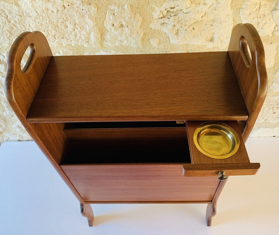 Image 1 of Vintage Side Table With Magazine Rack, 1960’s