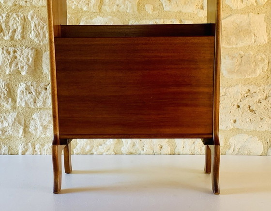 Image 1 of Vintage Side Table With Magazine Rack, 1960’s
