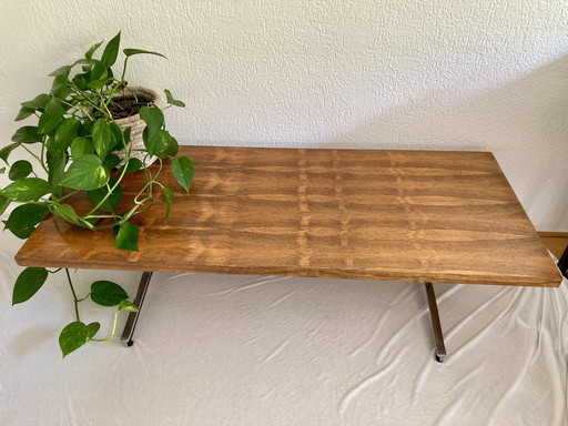 Vintage Coffee Table On Chrome Leg