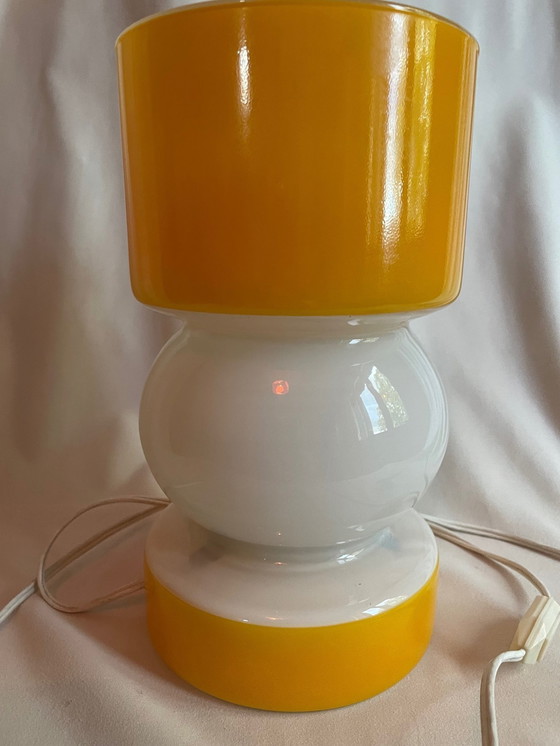 Image 1 of Vintage Lamp - Two-tone glass - Space Age - 1970