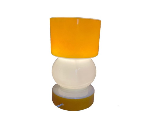 Lampada vintage • Vetro bicolore • Era spaziale • 1970