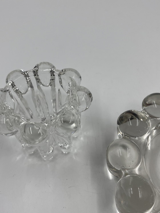 Image 1 of Duo Of Glass Candleholders