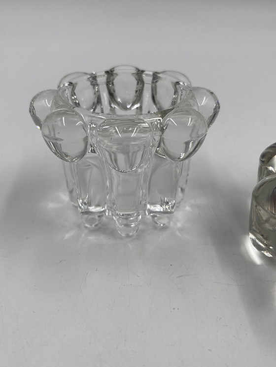 Image 1 of Duo Of Glass Candleholders