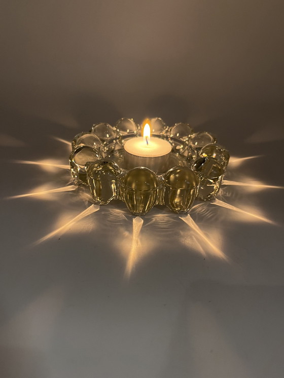 Image 1 of Duo Of Glass Candleholders