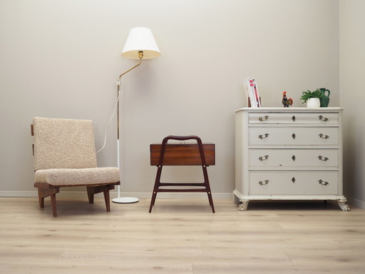 Walnut Sewing Table, Italian Design, 1970S, Production: Italy