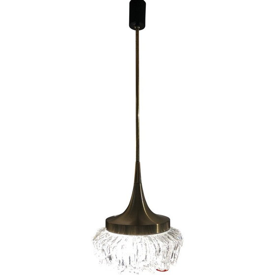 Image 1 of Lampada a sospensione vintage in ottone di Maison Arlus, 1950