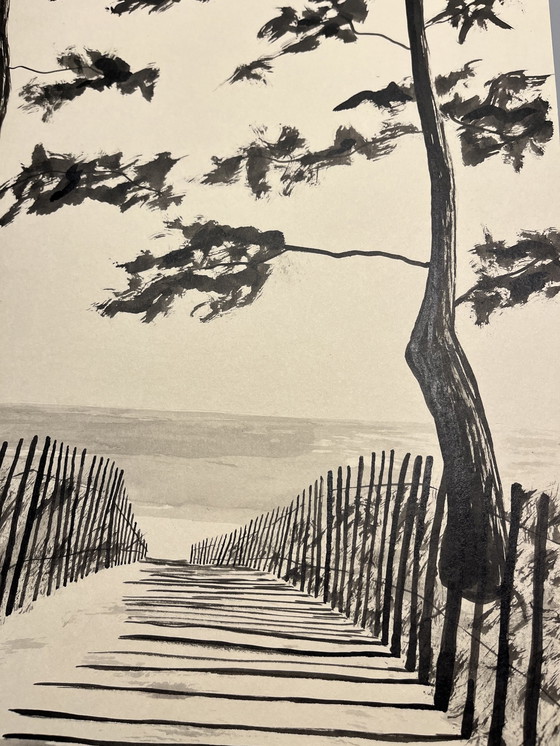 Image 1 of Sainte Marine / Indian ink by Frédéric Cadiou