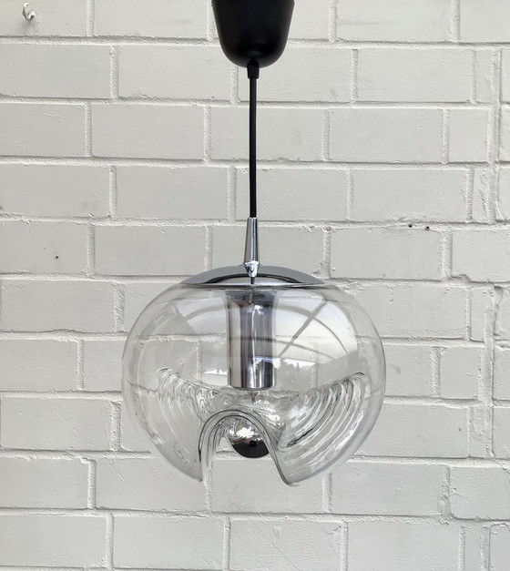 Image 1 of Peill & Putzler Futura Wave 70Er Chrome Space Age Lamp