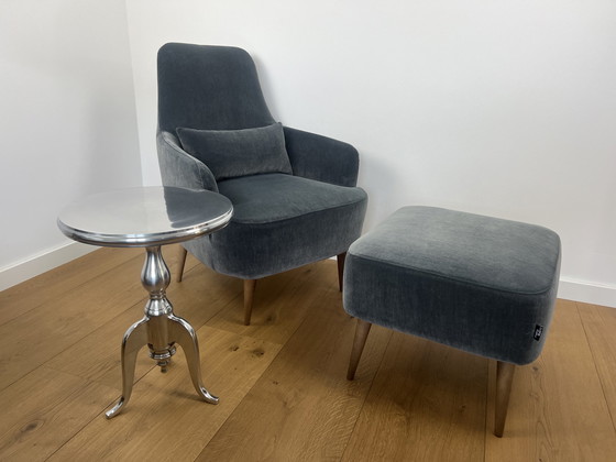 Image 1 of Ditre Italia armchair + Ray footstool + Casa Padrino side table