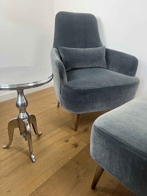 Image 1 of Ditre Italia armchair + Ray footstool + Casa Padrino side table