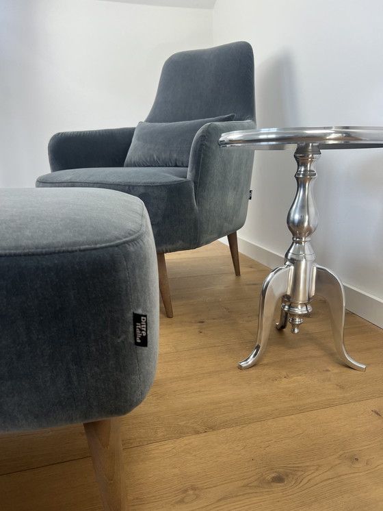 Image 1 of Ditre Italia armchair + Ray footstool + Casa Padrino side table