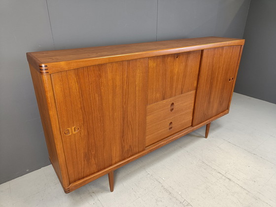 Image 1 of Mid-Century Danish Teak Highboard By H.W.Klein For Bramin, 1960S