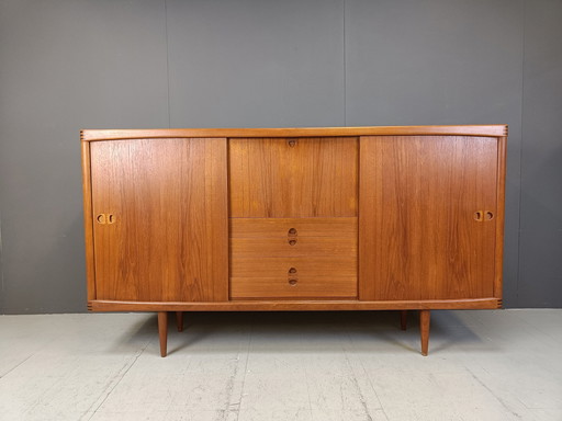 Mid-Century Danish Teak Highboard By H.W.Klein For Bramin, 1960S