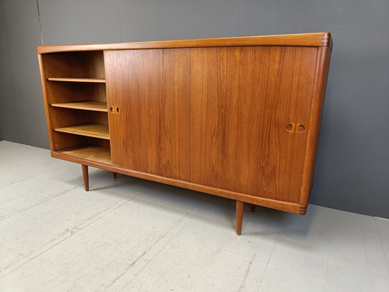 Image 1 of Mid-Century Danish Teak Highboard By H.W.Klein For Bramin, 1960S