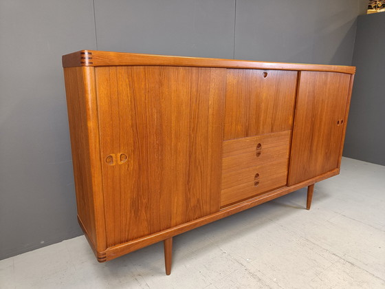 Image 1 of Mid-Century Danish Teak Highboard By H.W.Klein For Bramin, 1960S